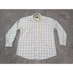 Vintage Orvis Button‎ Up Shirt Mens Large Check Long Sleeve Made in Hong Kong